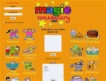 Tablet Screenshot of magicvocabulary.net